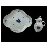 Nymphenburg Porcelain Coffee Pot & Serving Tray