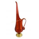 Mid Century L.E. Smith Amberina Swung Glass Pitche