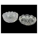 (2) American Brilliant Period Cut Glass Bowls