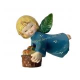 (2) Anri Italian Hand Carved & Painted Angel Ornam