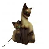 Kron Pottery Cat TV Lamp Vintage