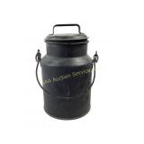 Black Painted Galvanized Cream Can