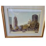Downtown Fort Wayne framed photograph, 22.5x26,