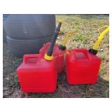 [3] 2 gallon gas cans