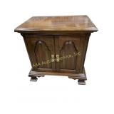 Nightstand with cabinet and interior drawer -