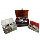 Sewing Boxes (2) with Thread & Sewing Notions
