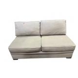 Grey loveseat - armless- 4 cushions - 34ï¿½H x 63ï¿½L