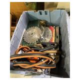 Saw blades.  Jumper cables.  Table saw miter