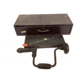 One Drawer Metal Cabinet, Wooden Box with Slide