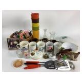 [5] Tupperware plastic glasses, Ekco cooking