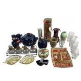 Frankoma Sapphire blue pottery: soup tureen,