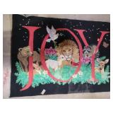 Punch needle, work rug with deer and nature scene