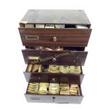 Watchmakers 4 Drawer Metal Cabinet with American