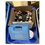 Grinding discs in box.  Motor.  Various garage