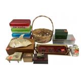 Sonsco cat wall planter. Tin box, wooden box face