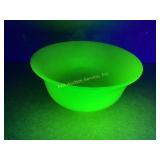 Uranium glass bowl