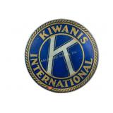 Kiwanis round sign Aluminum. Scratches and