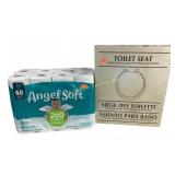 Angel Soft toilet paper 24 double rolls.  Toilet
