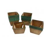 1930s wood berry baskets with jadeite green