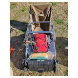 Honda HR214 lawn mower with collection bag and