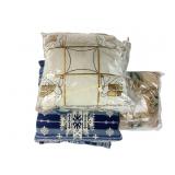 5 Tapestry style pillows with embroidered