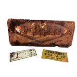 Old Dr. Pepper metal sign with severe rusting.