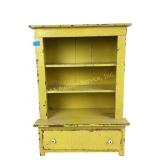 3 shelf display case with drawer, paint chipped,
