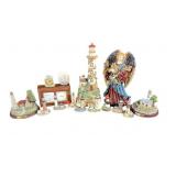Lighthouse figures. wooden music, jewelry box.