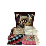 Unfinished quilt tops square diamond design,