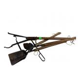 Wooden Handle Fireplace Tool Set
