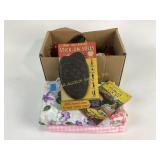 Globe pin cushion, Chair pin cushion, sewing kit,