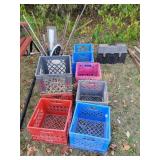 Plastic tool box, rebar, crowbar, tire iron, [8]