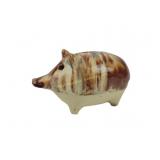 Antique drip glaze pottery piggy bank, Austrian -