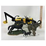 Tonka Turbo Diesel Steel Backhoe, Elephant Statue