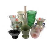 Lusterware floral vase made in Brazil. Lusterware