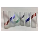 Libbey Mid-Century Candy Stick Striped Cocktail