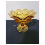 Amber Glass Moon and Stars Mini Compote