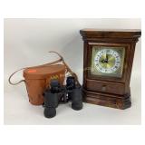 Mantle Clock, Halina 7 x 35 Binoculars in Field