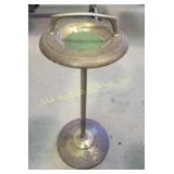 brass ashtray stand with handle, featuring a