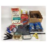 Brass finish lock, wooden clamp set, metal clamp