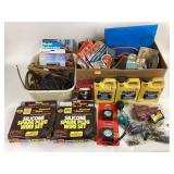 GM spark plug wires, prestone radiator cleaner,