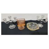 Indiana glass, Clear Glass Triple-Arm