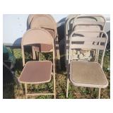 [9] metal folding chairs