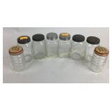 Anchor hocking tulip salt and pepper jars, clear