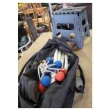 Ladder Ball Game & Step Stool 13" Foldable