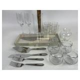 Hallmark Cake and Knife Server, floral painted