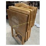 TV table trays - set of 4 with stand and 1
