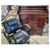 Mahogany-finish dresser with four spacious