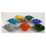 Fiesta cream soup bowls, qty 8, various colors,