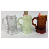 Custard Glass Fluorescent stein, clear glass